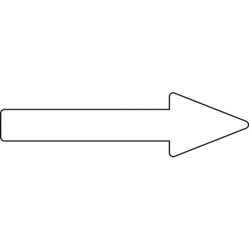 緑十字　配管方向表示ステッカー　→白矢印　３０×１００ｍｍ　１０枚組　エンビ＿