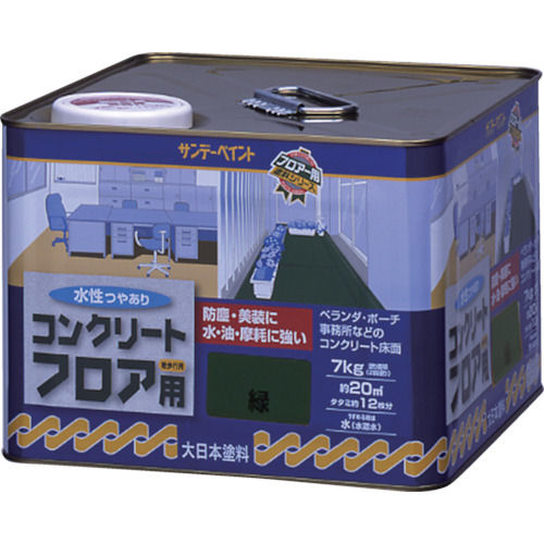 サンデーペイント 水性コンクリートフロア用 7kg ライトグレー_