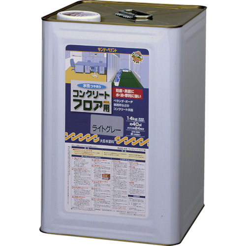 サンデーペイント 水性コンクリートフロア用 14kg グレー_