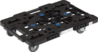 TRUSCO ルートバン 400X600 4輪自在 S付 黒 メッシュタイプ_