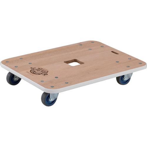 TRUSCO 木製平台車 ジュピター 450X450 ファイ75 200kg_