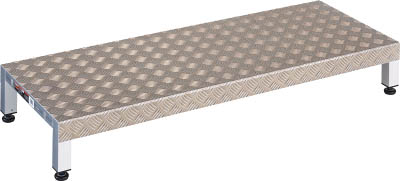 TRUSCO 高床用アルミ製ステップ 1200X450XH190~220_