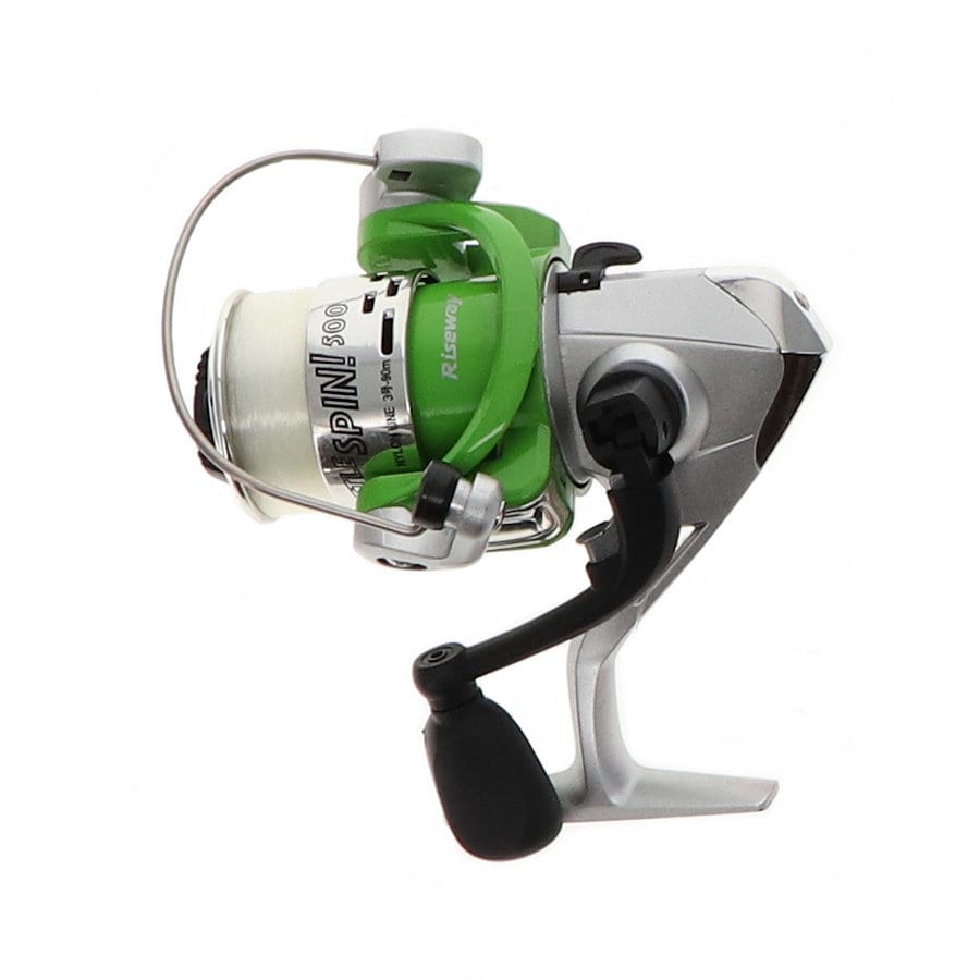 ライズウェイ　リトルスピン５００　小型スピニングリール　糸付　グリーン