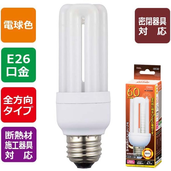 LED電球 D E26 7W 電球色 の通販 | ホームセンター