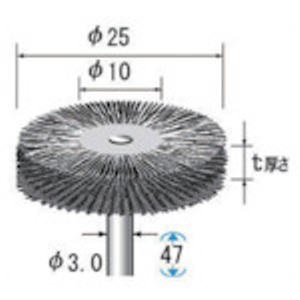 ナカニシ　ステンレスワイヤーブラシ　（１Ｐｋ（袋）＝５本入）＿