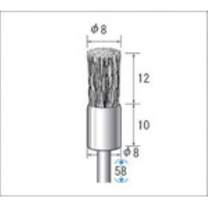 ナカニシ　ワイヤーブラシステンレス　（１Ｐｋ（袋）＝１０本入）＿