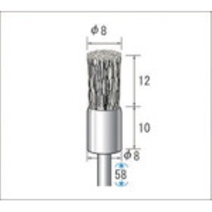 ナカニシ ワイヤーブラシ スチール (1Pk(袋)=10本入)_