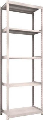 ＴＲＵＳＣＯ　Ｍ２型軽中量棚　８６０Ｘ４５０ＸＨ２４００　５段　単体　ネオグレー＿