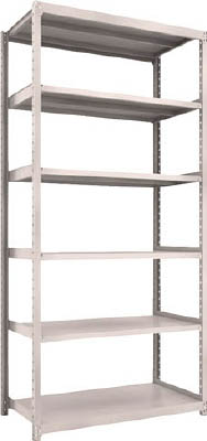 ＴＲＵＳＣＯ　Ｍ２型軽中量棚　１１６０Ｘ６００ＸＨ２４００　６段　単体　ネオグレー＿