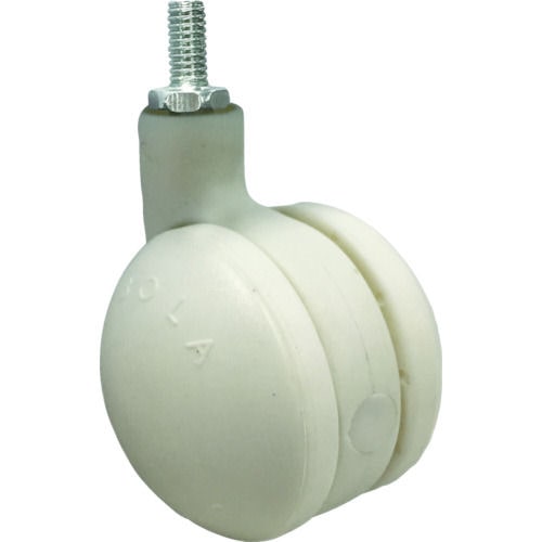 ＳＡＭＳＯＮＧ　デザイン双輪キャスター「Ｂｏｌａ」白　ネジ　自在　５０ｍｍ　＿