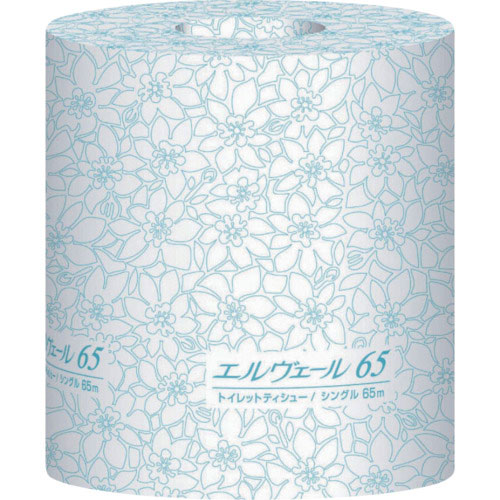 エリエール　エルヴェールトイレットティシューシングル６５ｍ個包装ミシン目入り＿