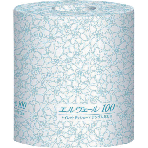 エリエール　エルヴェールトイレットティシューシングル１００ｍ個包装ミシン目入り＿