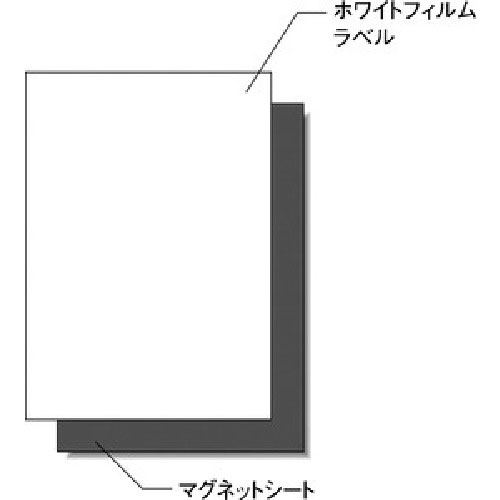 3M エーワン 屋外用マグネットセット(レーザー)ツヤ消しフィルム・白 10枚入_