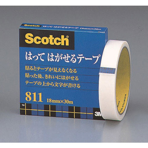 3M 貼ってはがせるテープ 18mmX30m 巻芯径76mm_