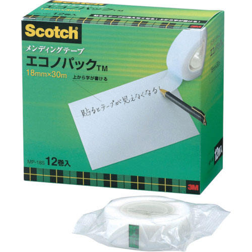 3M メンディングテープエコノパック 18mmX30m 巻芯径25mm 12巻入_