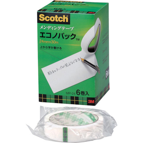 3M メンディングテープエコノパック 24mmX30m 6巻入 巻芯径76mm_