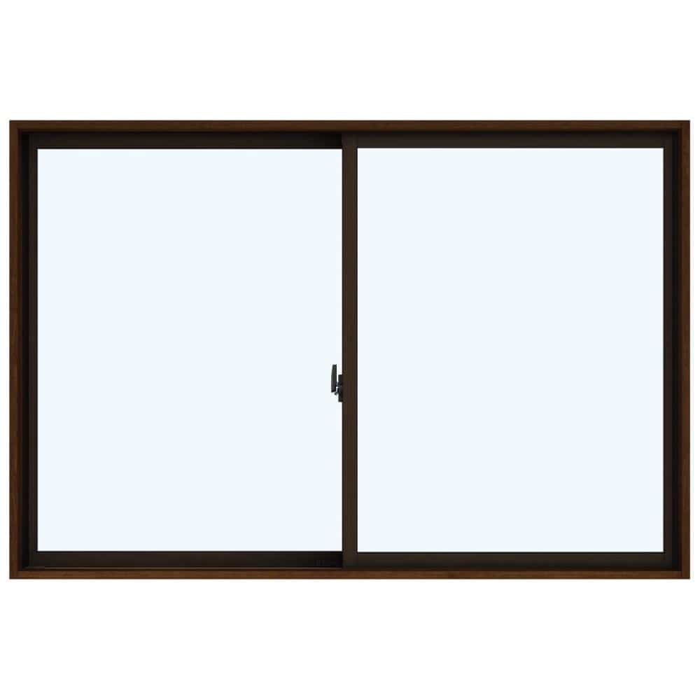 引違い窓　エピソードⅡ　ＮＥＯ　Ｗ780×370ｍｍ　ガラス：型　外色：プラチナステン　内色：ダークブラウン