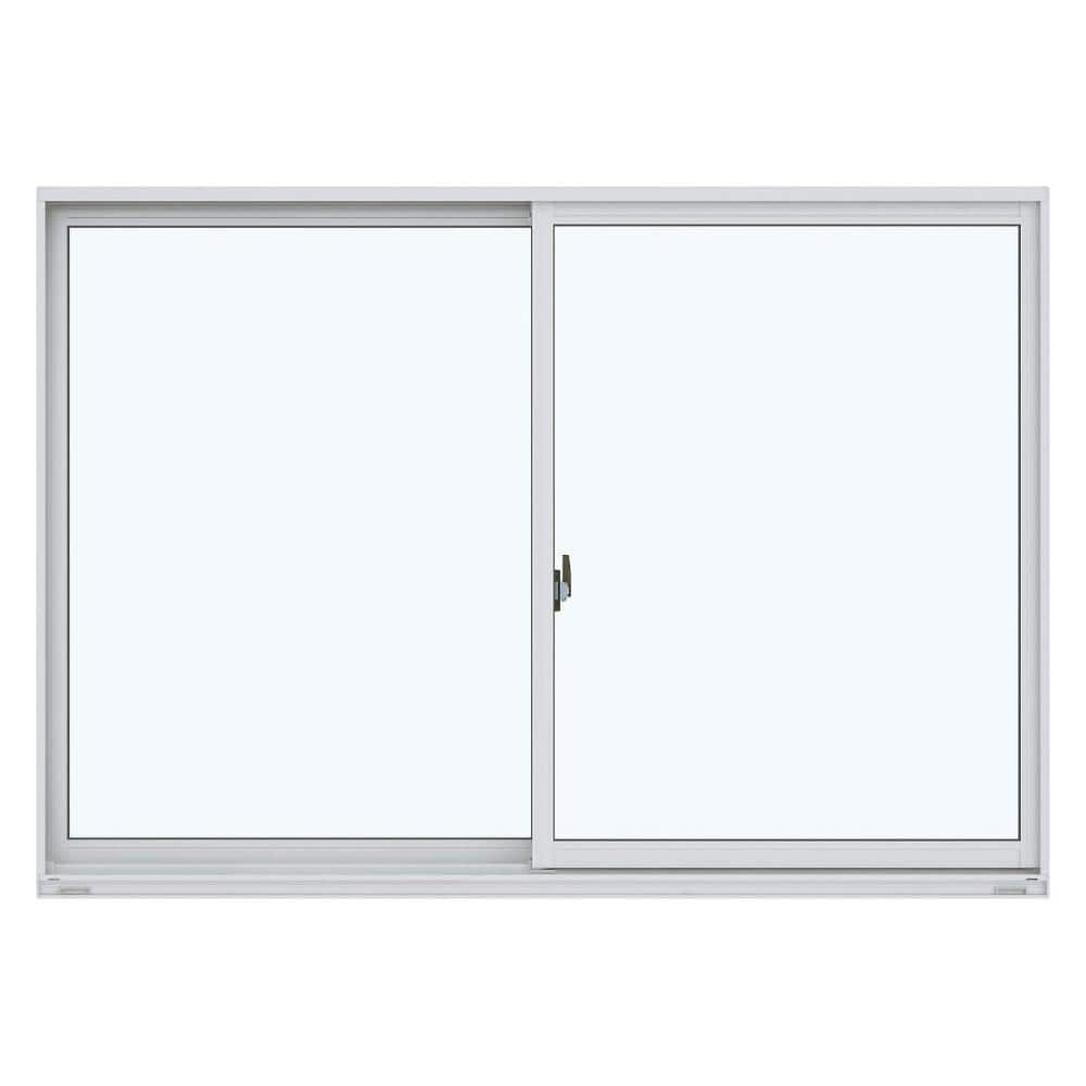 引違い窓　エピソードⅡ　ＮＥＯ　Ｗ780×370ｍｍ　ガラス：型　外色：ピュアシルバー　内色：ホワイト