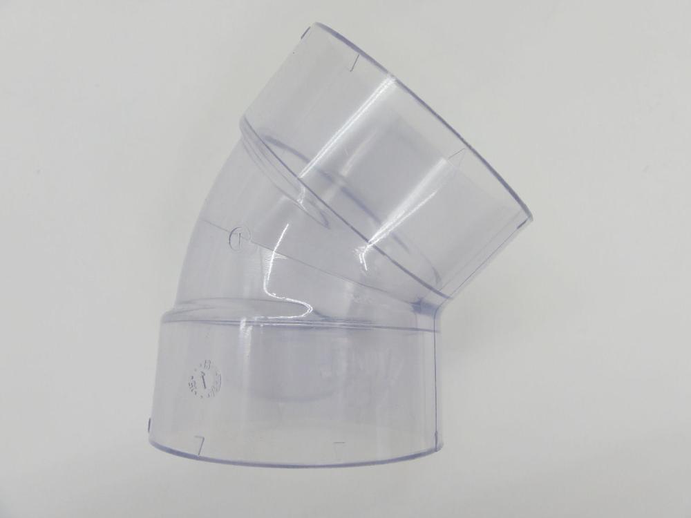 ＶＵ透明継手４５度エルボＶＵ４５Ｌ－透明７５