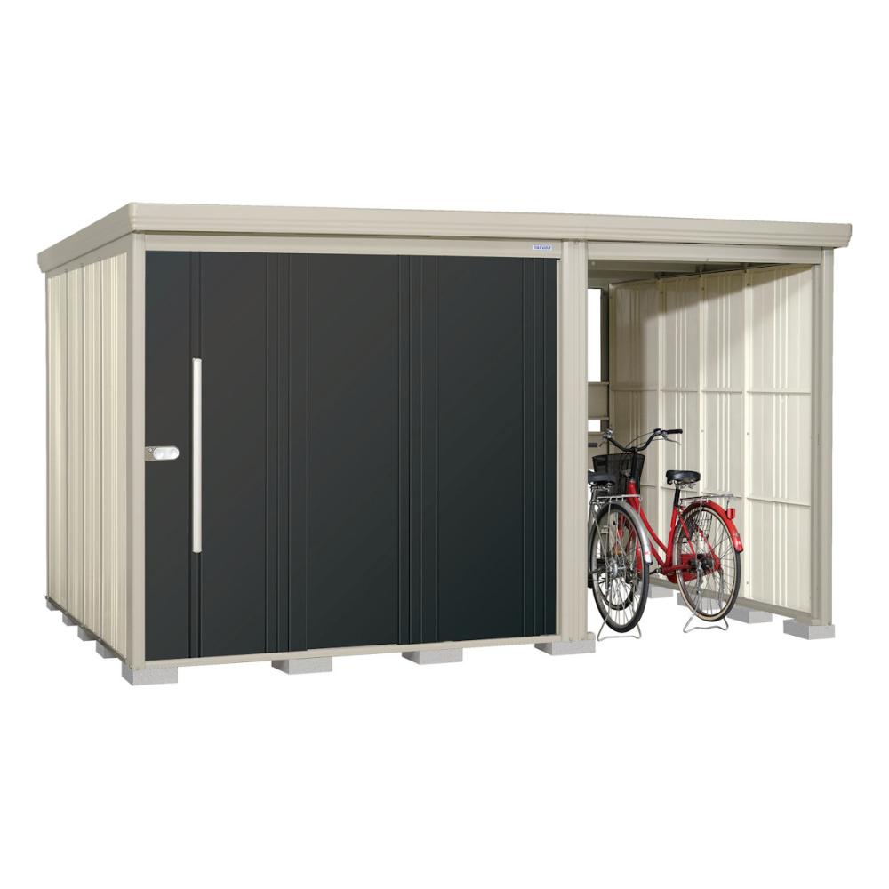 タクボ物置　Ｍｒ．ストックマン　プラスアルファ　間口３７２×奥行２６２ｃｍ　駐輪部間口１５０ｃｍ　多雪型・結露減少屋根　ディープブルー　ＴＰ－ＳＺ３７２６Ｄ