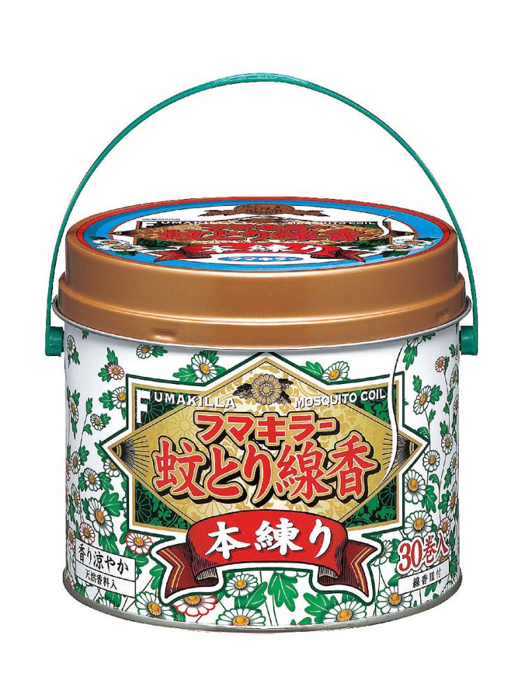 フマキラー　蚊とり線香　本練り　３０巻　缶入