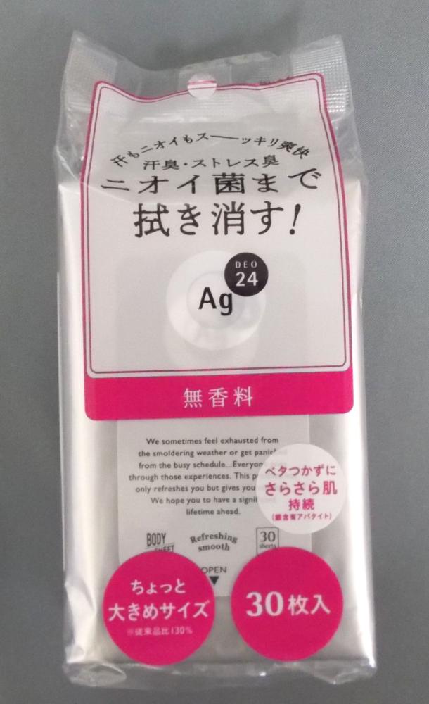 ファイントゥデイ　Ａｇ２４　クリアシャワーシート　無香料　３０枚入り