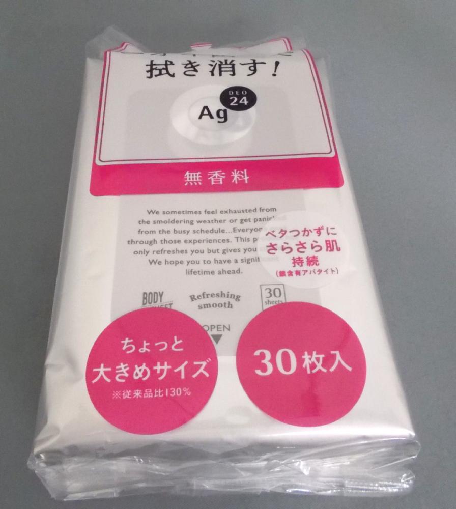 ファイントゥデイ　Ａｇ２４　クリアシャワーシート　無香料　３０枚入り