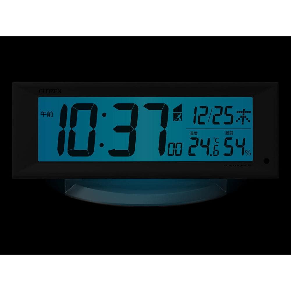 シチズン　デジタル電波置時計　暗所自動点灯機能付　白　８ＲＺ２０２－００３