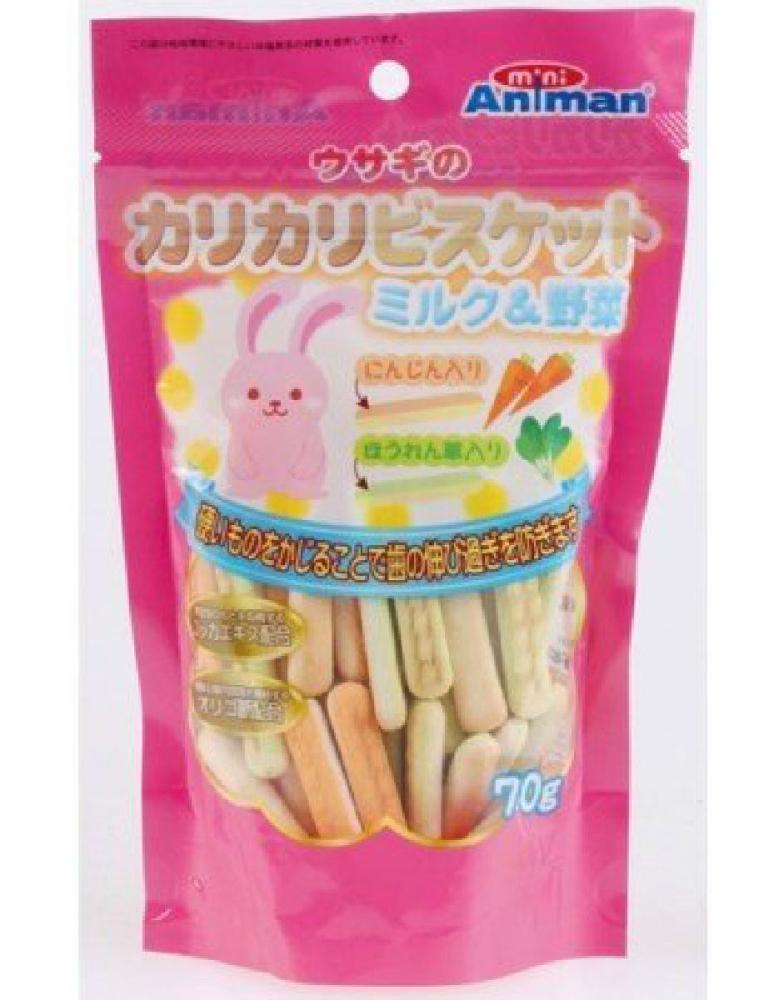 ドギーマン ウサギのカリカリビスケット ミルク&野菜 70g