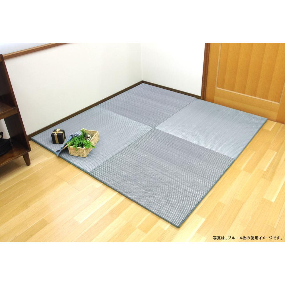 萩原 置き畳 かがやき ブルー 半畳82×82cm 厚み25mmの通販 | ホームセンター コメリドットコム