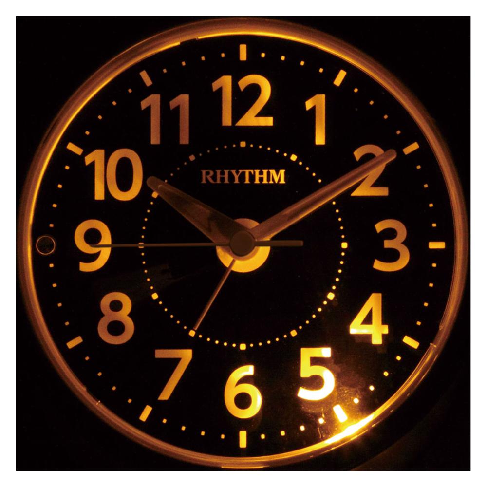 リズム時計　目覚まし時計　ルークＲ６６６　シルバーメタリック　８ＲＥ６６６ＳＲ１９