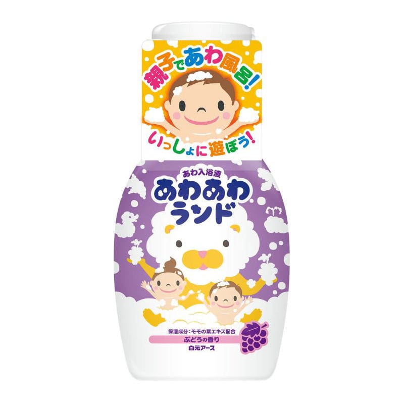 白元アース あわ入浴剤 あわあわランド ブドウの香り 300mL