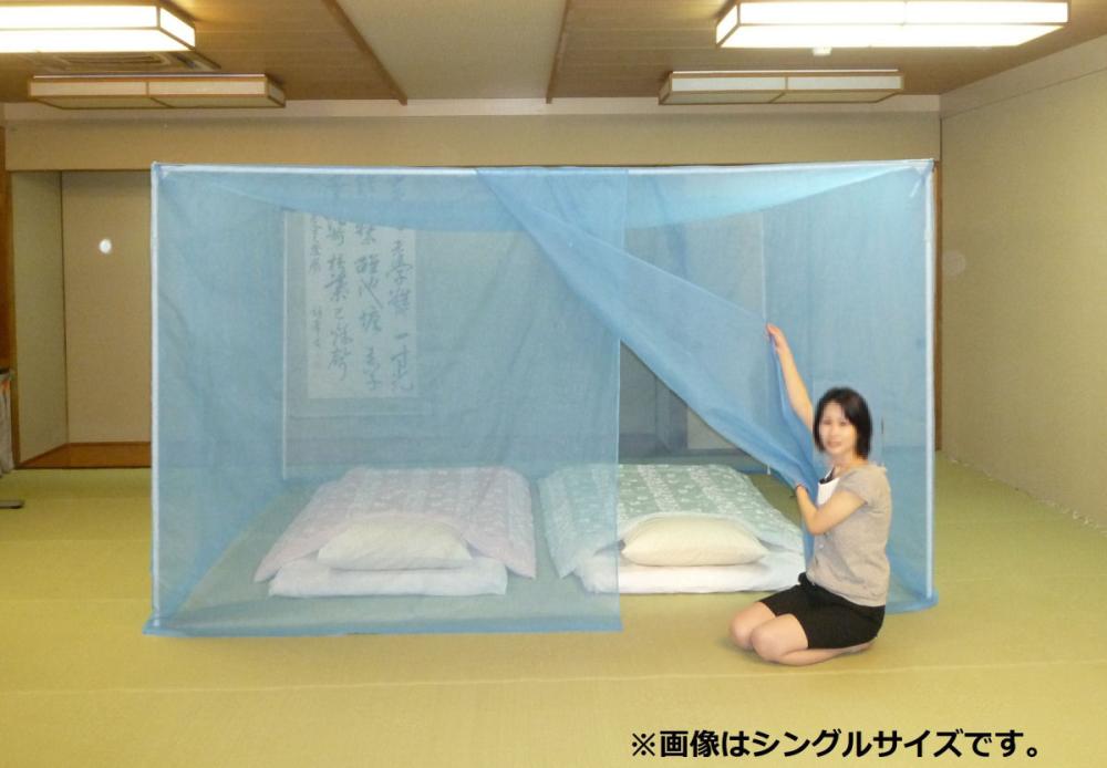 洗える蚊帳 ナイロン製 自立スタンド式ブルー ２５０×３００×１９０ｃｍ の通販 ホームセンター コメリドットコム