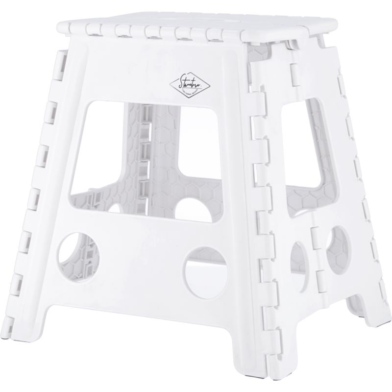フォールディングステップスツール　高さ３９ｃｍ　ホワイト