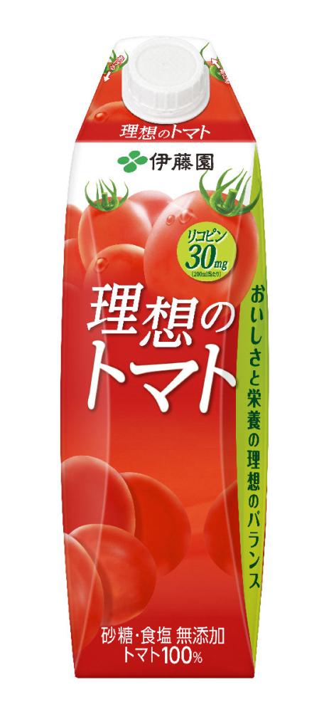 伊藤園 理想のトマト 屋根型キャップ付き紙パック １Ｌの通販 | ホームセンター コメリドットコム