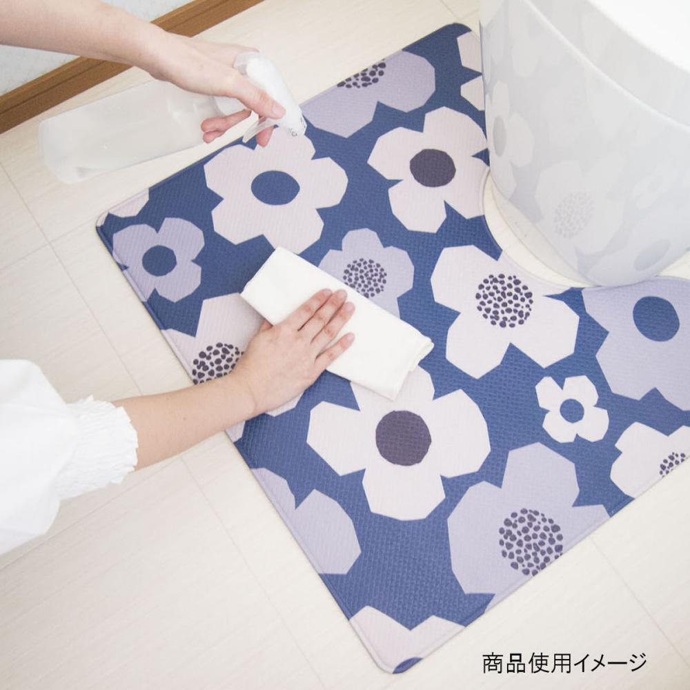 拭ける 抗菌 防臭 北欧風トイレマット フラワーの通販 ホームセンター コメリドットコム