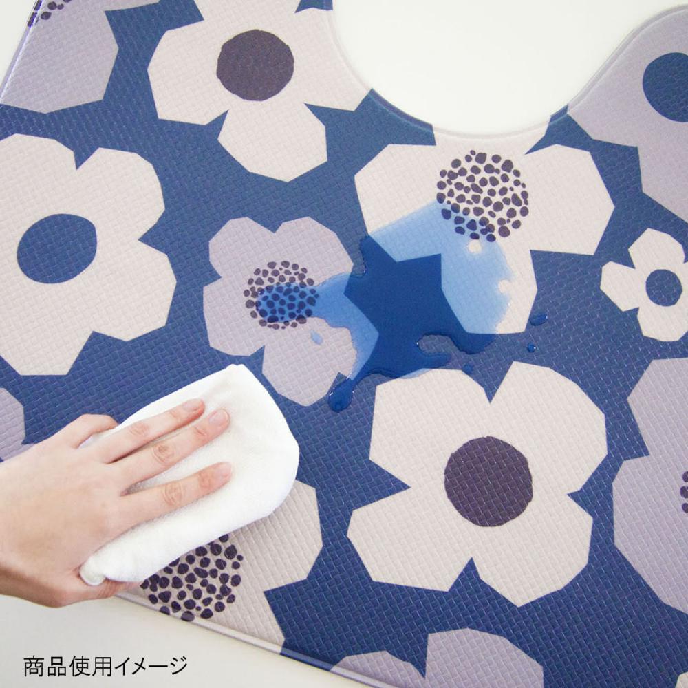 拭ける 抗菌 防臭 北欧風トイレマット フラワーの通販 ホームセンター コメリドットコム