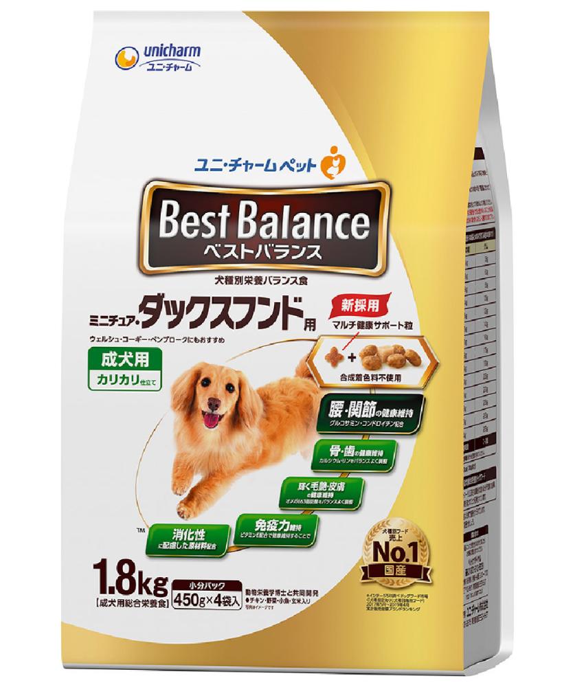 ベストバランス　カリカリ仕立て　ミニチュア・ダックスフンド用　成犬用　１．８ｋｇ