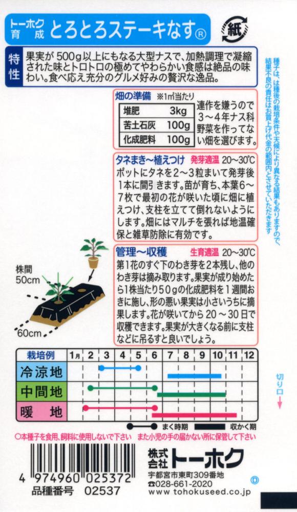 ナス種子　Ｔｈとろとろステーキなす