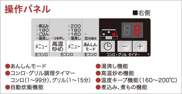 パロマ　ビルトインコンロ　Ｓシリーズ　ハイパーガラスコートトップ　都市ガス１３Ａ用　ＩＣＤ６Ｗ６V