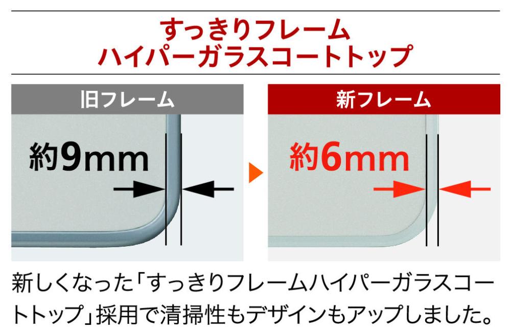 パロマ　ビルトインコンロ　Ｓシリーズ　ハイパーガラスコートトップ　都市ガス１３Ａ用　ＩＣＤ６Ｗ６V