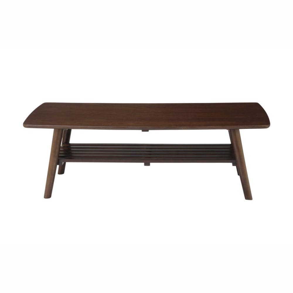 アテーナライフ　木製センターテーブル　ダークブラウン　幅１２０×奥行６０×高さ３９ｃｍ　ＬＳ－１９