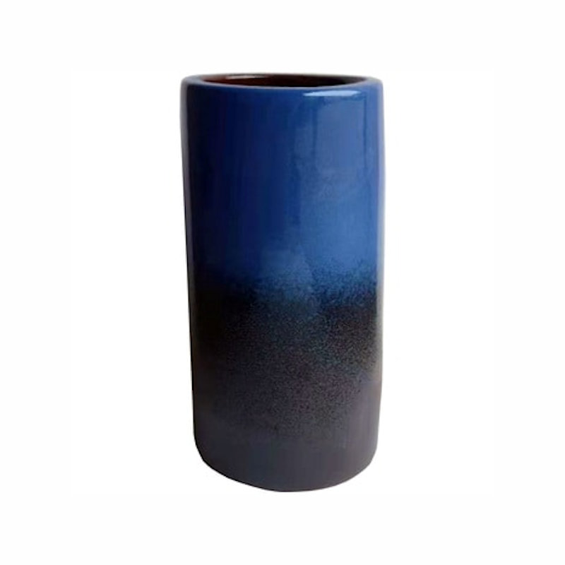 禅陶器花瓶　０１Ｌ　ネイビー・ブラック