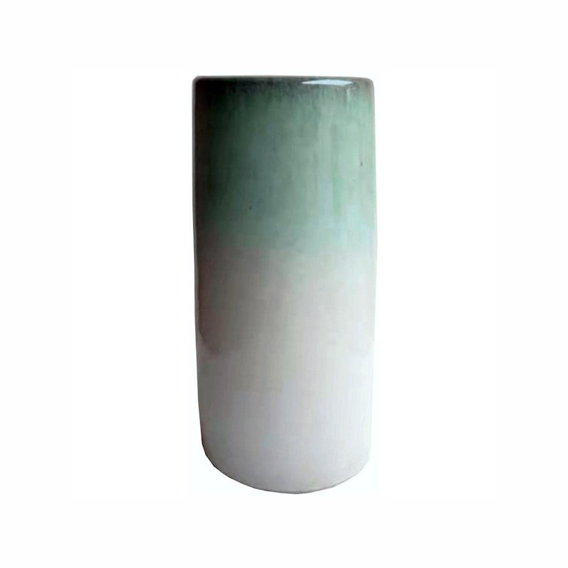 禅陶器花瓶　０２Ｌ　グラスグリーン・グレー