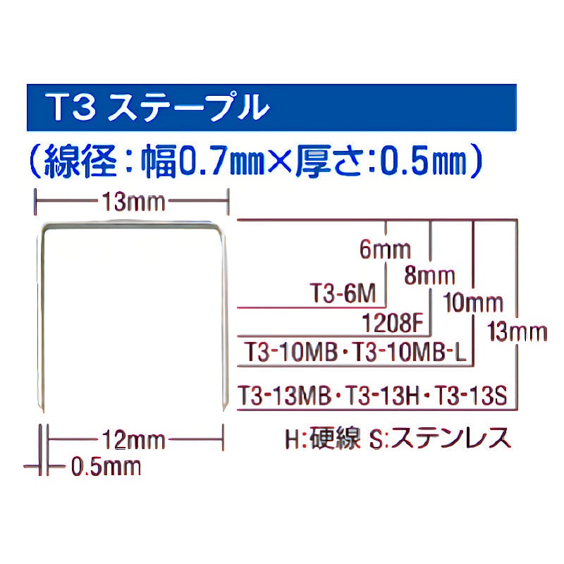 ＭＡＸ　ステープル大箱　２０００本入×１０箱　Ｔ３－１０ＭＢ－Ｌ