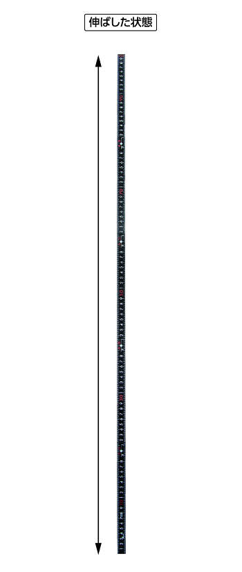 シンワ　ファイバー折尺　５折　１ｍ　ブラック