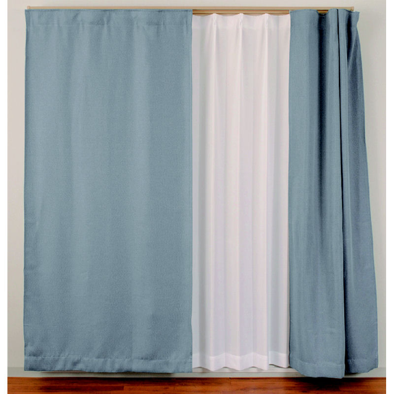 間仕切りカーテン　ツイル　ブルー　９５×１３５ｃｍ　１枚入