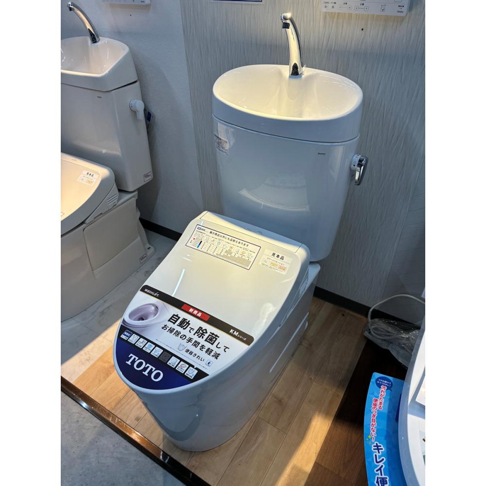 【展示品】　ＴＯＴＯ　トイレ（タンク別／手洗い有）　ピュアレストＥＸ　寒冷地用　ホワイト