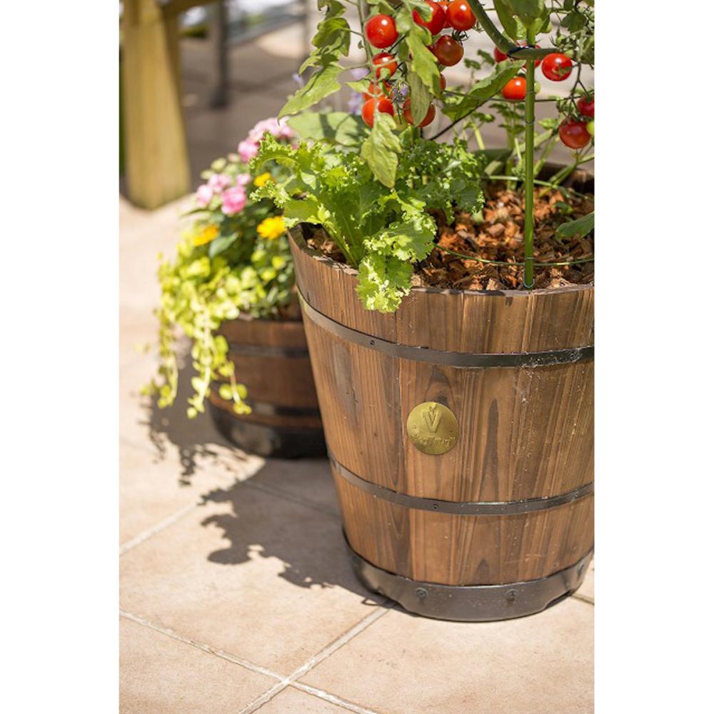 カオナシ　プランター ウッドバレルプランター 深型S — Living Garden Store