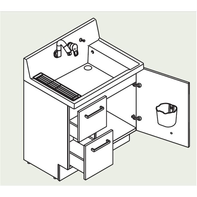 ＬＩＸＩＬ　ＩＮＡＸ　洗面台　Ｋ１シリーズ　クリエダーク　Ｋ１Ｈ５－７５５ＳＹＮ／ＬＤ２Ｈ　寒冷地用
